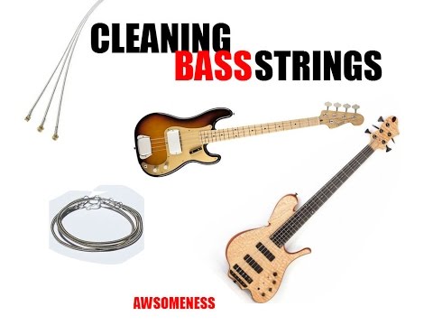 cleaning-strings-on-the-bass!