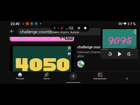 Challenge countdown from 9250