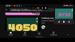 Challenge countdown from 9250