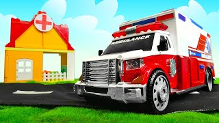 Çocuklar için video. Oyuncak ambulans arabası iş başında! Araba oyunları. screenshot 3