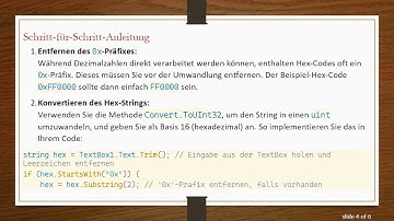 Wie man Hex-Werte in C#  in einen uint parst