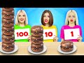 100 Layers of Chocolate Food Challenge | Sweet War for 24 Hours! Chocolate VS Real Food by RATATA