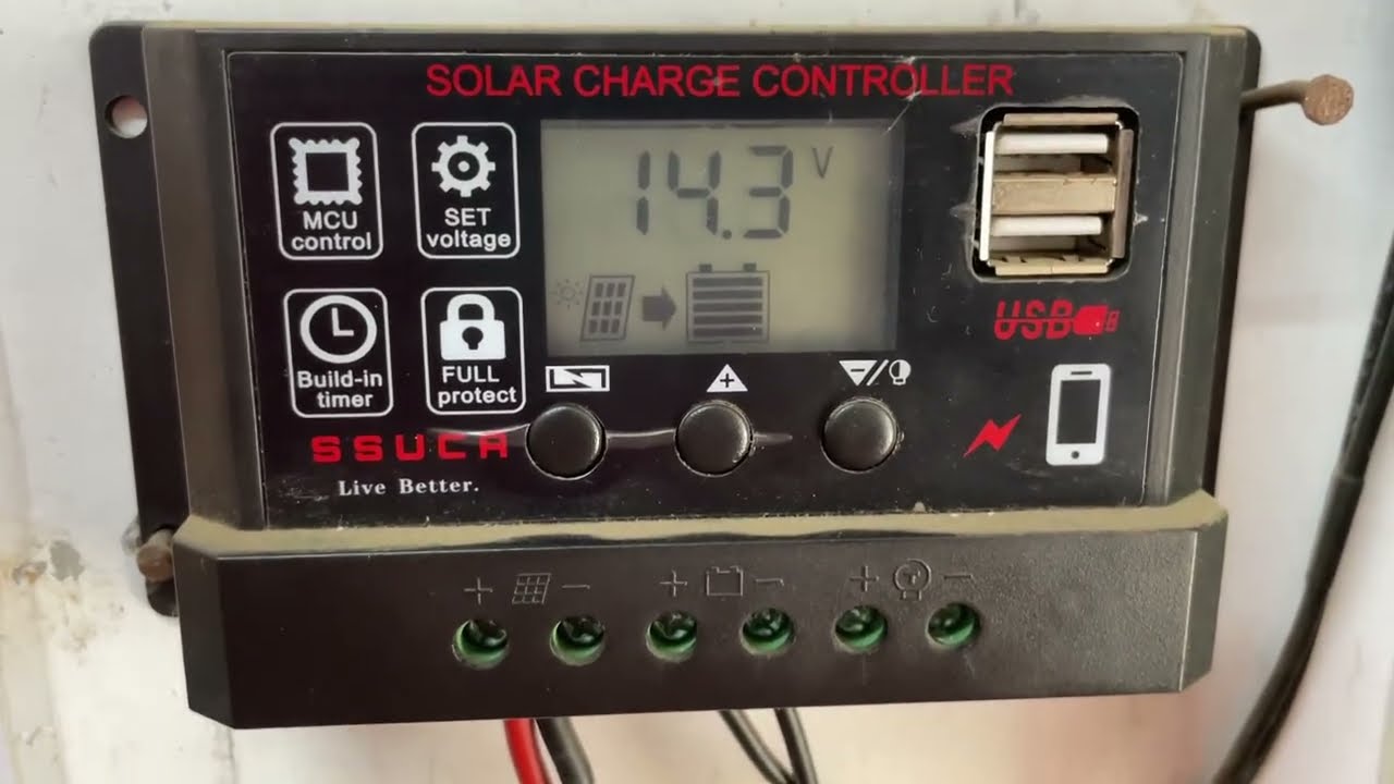 Solar Charge Controller How to Connect Solar panel to battery and Light step by Step Tutorial