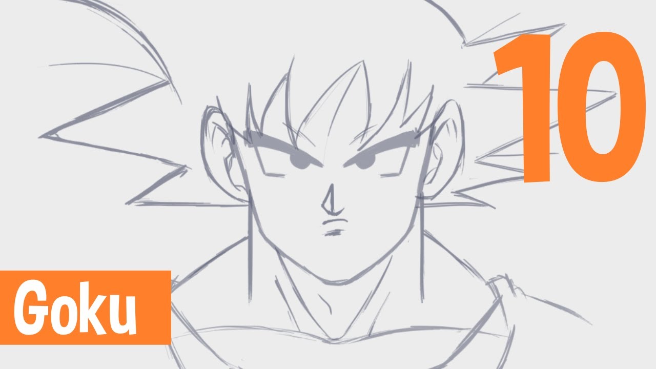 Como Desenhar o Goku de Dragon Ball Z (Muito Fácil) - Aprender a