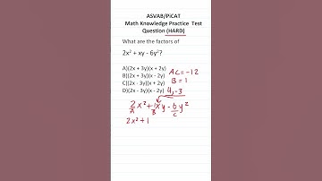 Factoring: ASVAB/PiCAT Math Knowledge Practice Test Question #acetheasvab with #grammarhero #afqt