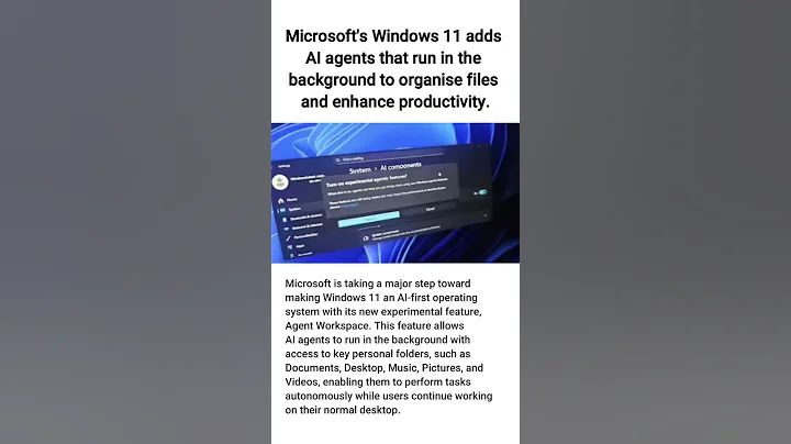 Windows 11 adds AI agents that run in the background to organise files and enhance productivity
