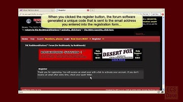 RockHoundStation1 forum registration and activation video
