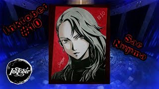 Speed Drawing - Sae Niijima (Inktober #10) Persona 5