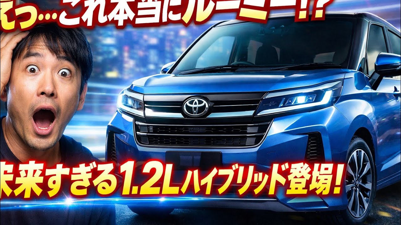   🚨衝撃速報！トヨタ新型ルーミー2027年マイナーチェンジ公開！1.2Lハイブリッドで未来の走りを実現😱  