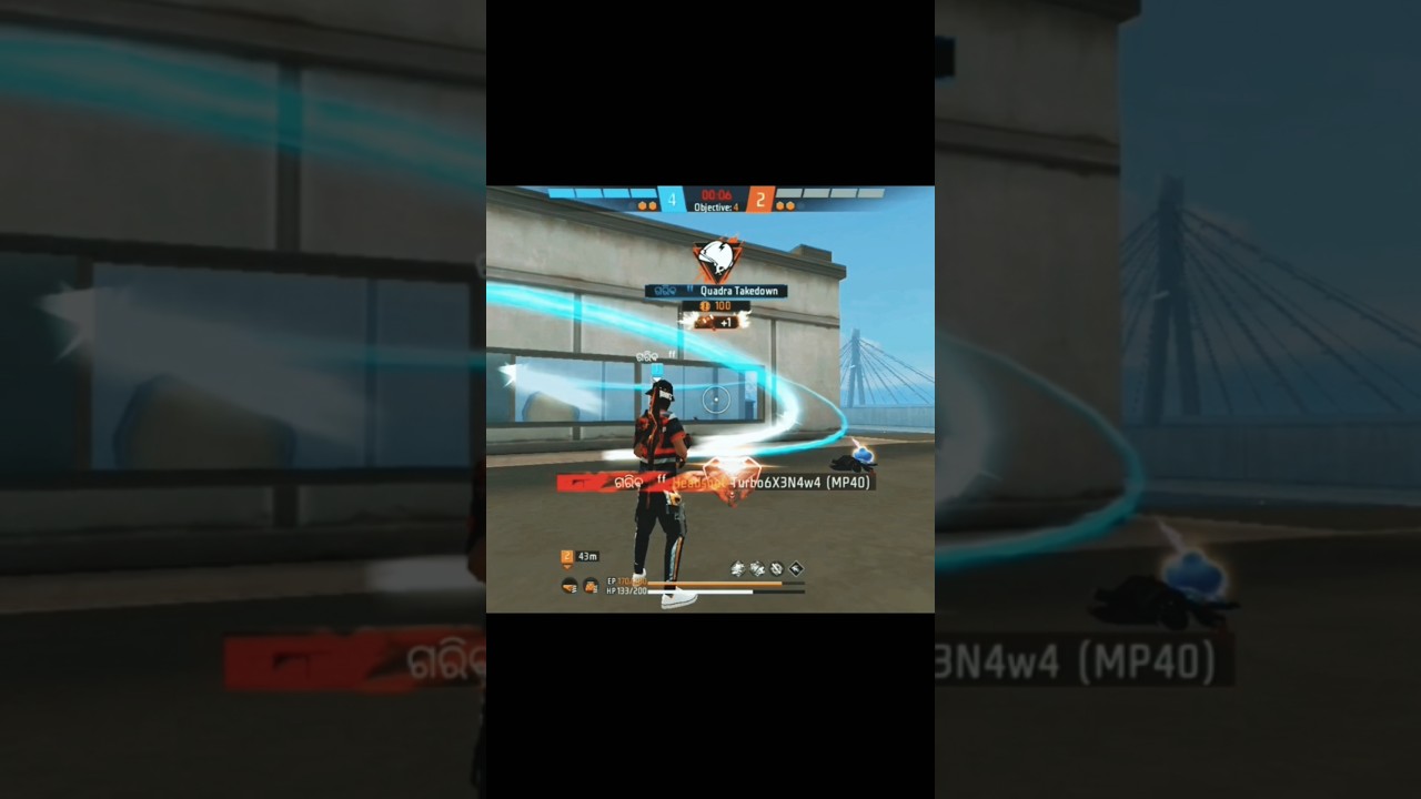 Free Fire CS Rank 1v4 Quarter Kill Clutch 🔥