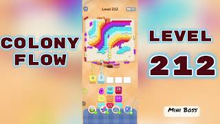 Colony Flow Level 212 Walkthrough 🐜 | Ant Colony Puzzle Gameplay | Mini Boss