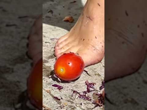 what can be crushed barefoot?