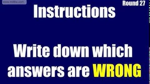 Round 27 - www.m4ths.com Challenge GCSE C Grade Target Quiz - Non Calculator - Common Misconceptions