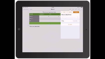 Pages for iPad: Adding tables to word documents on iPad