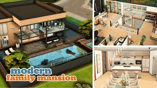 Modern Family Home with Pool (No CC) - The Sims 4 Speed Build
