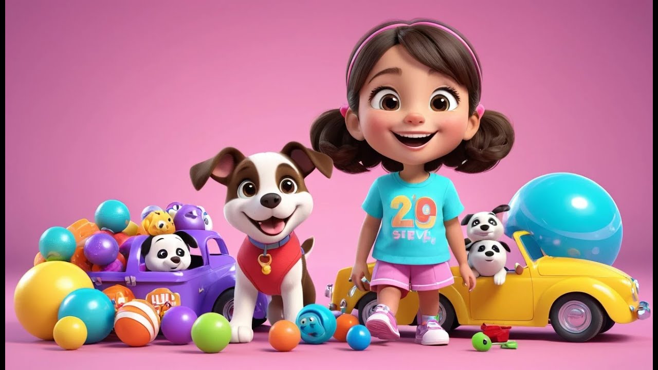 Cute Puppy Clean Up Toys | Fun Cleanup and Action Song for Kids | Preschool Nursery Rhyme