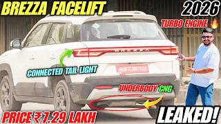 2026 Brezza Facelift Fully Leaked - Underbody Cng New Turbo Engine Launch Details New Brezza
