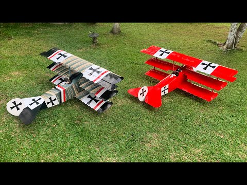 VQ Model Fokker Dr.1 Dreidecker 25 -30cc size - YouTube