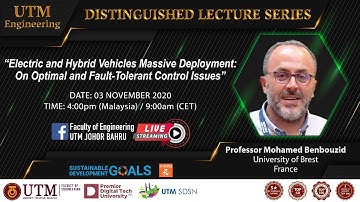 Distinguished Lecture Series #72 - Professor Mohamed Benbouzid