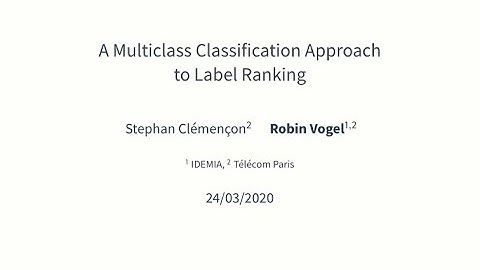 A Multiclass Classification Approach to Label Ranking