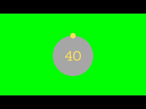 40 Second timer with a green screen