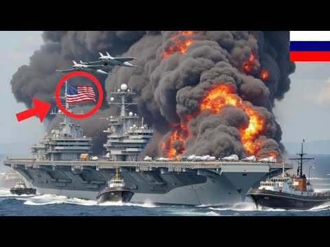 13 Minutes Ago The US Monster Aircraft Carrier Carrying 500 Tanks Was Destroyed By A Russian Sukhoi
