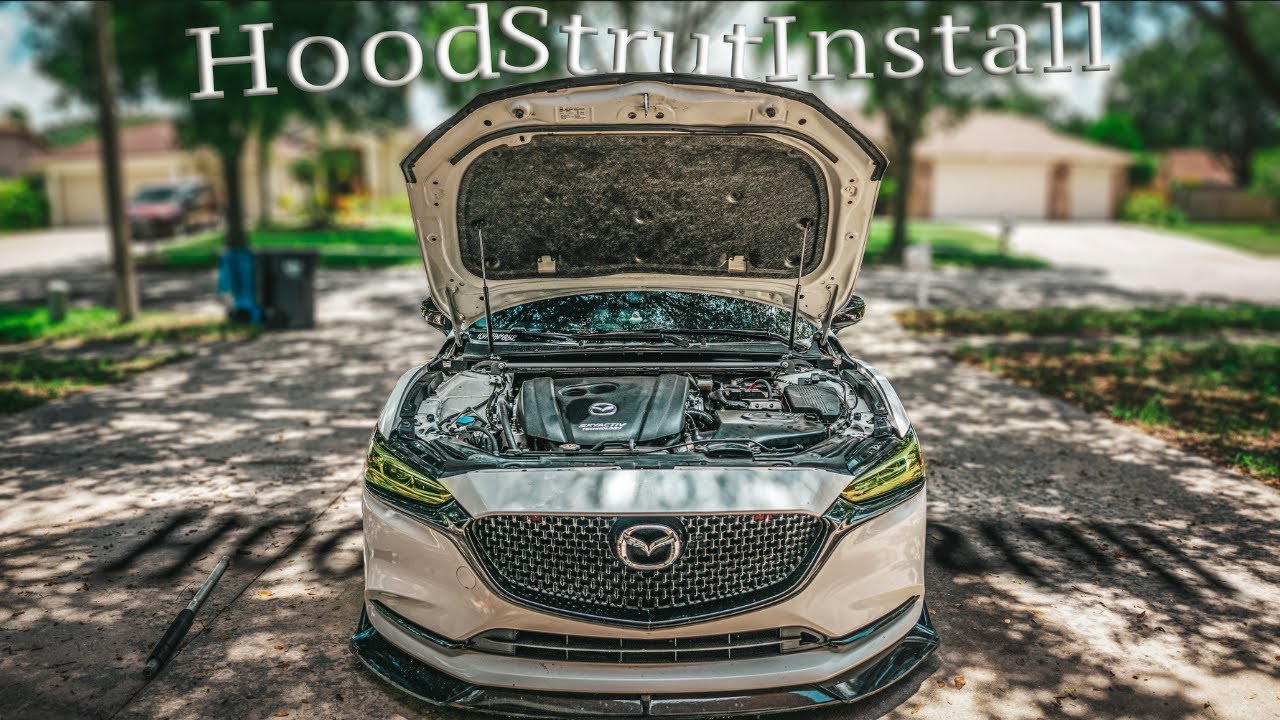 EVERY MAZDA 6 NEEDS THIS MOD ! HOOD STRUT/LIFT INSTALL