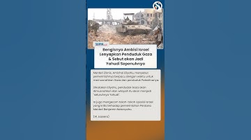 BENGISNYA ISRAEL! Siap Ratakan Bangunan di Gaza & Ambisi Ganti Penduduk Jadi Yahudi Sepenuhnya