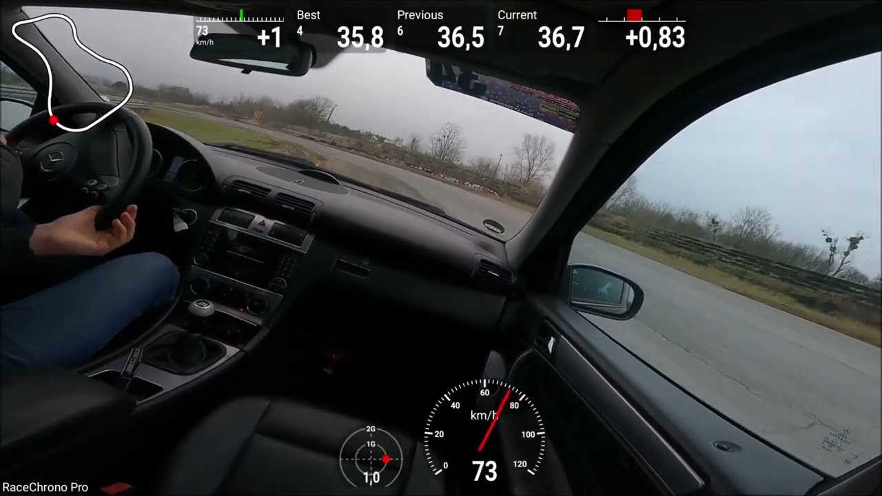 Track Day MotoPark Toruń Mercedes C230K W203 Poślizgi Grudzień 2024