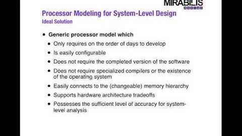 System-level Processor Modeling