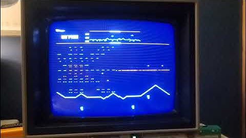 Defender by Atarisoft on a Commodore 64 Vic 20 with a 1701 monitor