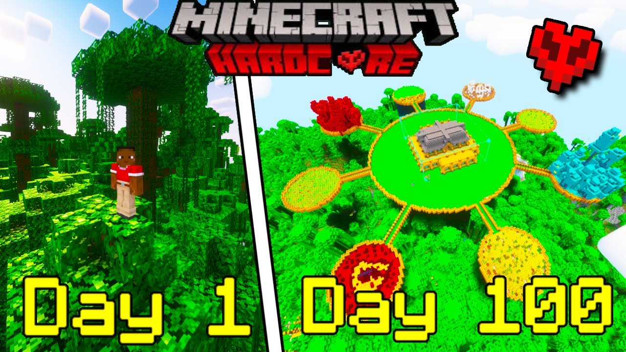 I Survived 100 Days in Jungle Only World in Minecraft Hardcore (Hindi)