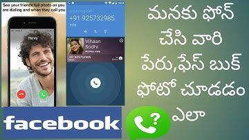 best caller id app showing number and Facebook photo
