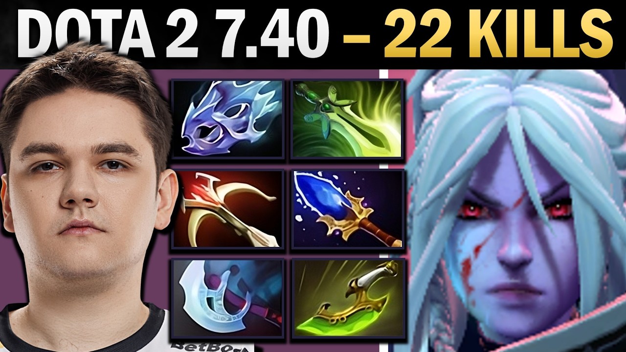 Drow Ranger Pro Carry with Moon Shard and 22 Kills - Dota 2 Gameplay