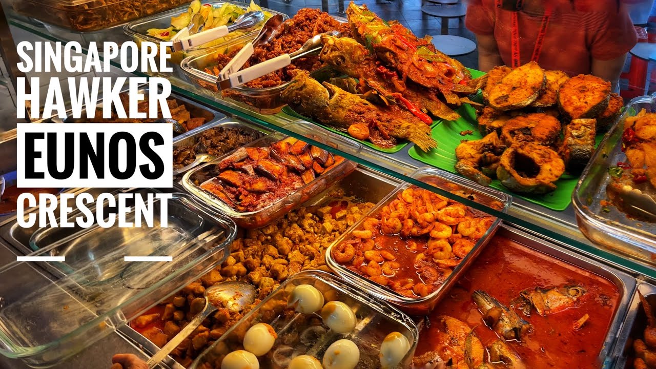 SINGAPORE HAWKER CENTRE TOUR 🇸🇬 EUNOS CRESCENT MARKET AND FOOD CENTRE