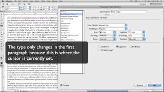 Creating Paragraph Styles in InDesign