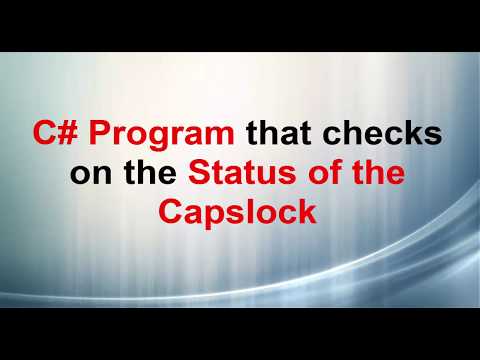C# Application to Notify the Caps Lock Status