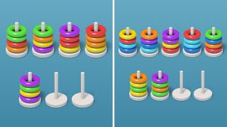 Hoop Stack Color Sort 3D 🤔😁🤪 All Levels Gameplay iOS screenshot 1