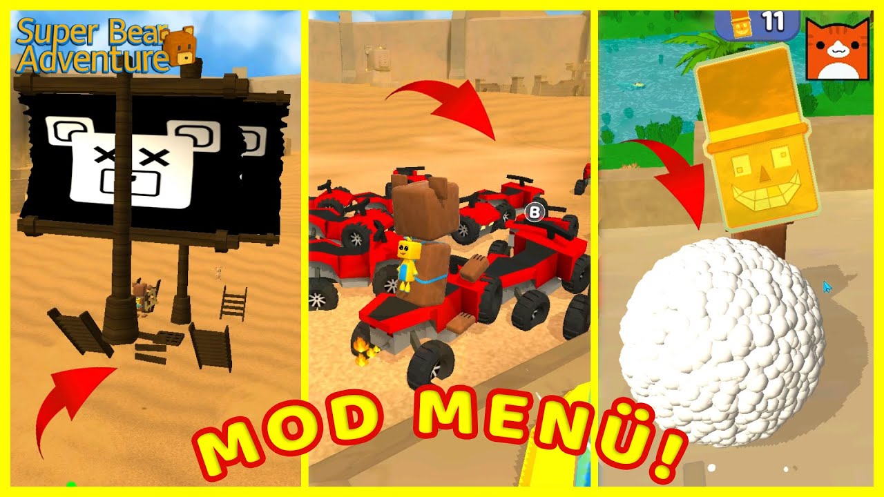 SUPER BEAR ADVENTURE APK MOD MENÜ İLE OYUNUN ALTINI ÜSTÜNE GETİRDİK! SINIRSIZ EĞLENCE 😂