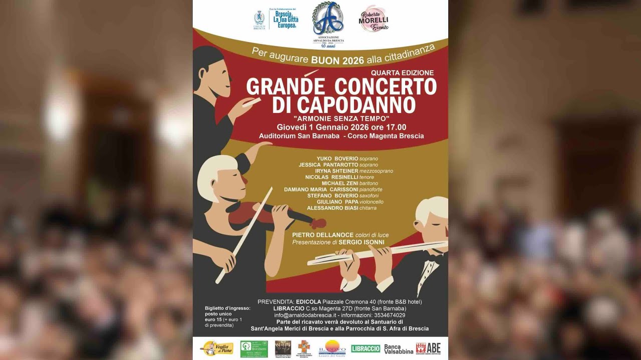 Anteprima Grande Concerto di Capodanno 2026 - Auditorium San Barnaba Brescia