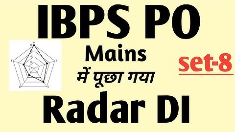 Radar Graph Data Interpretation Asked in Ibps po mains set-8 |SBI CLERK MAINS| SBI PO