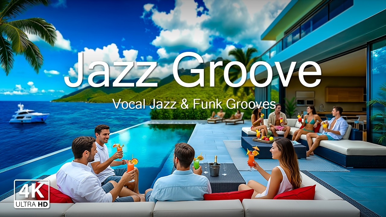 Luxury Jazz Funk Groove for Focus 🌴 Tropical Villa Lounge