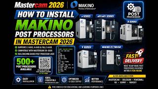 How to Install Makino Post Processors in Mastercam 2026 | a Series, a51nx, D Series, V Series, F5