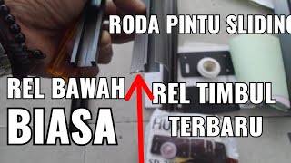 inovasi baru lemari aluminium pakek daun pintu dan rel timbul