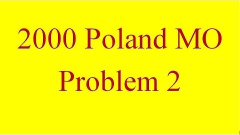 Application of the Symmedian - 2000 Poland MO Problem 2