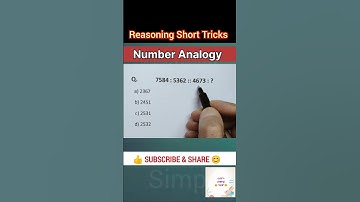 Number Analogy Reasoning Tricks | SSC GD CGL CHSL CPO MTS Railway NTPC | Simple Easy 55M #ssc #rrb