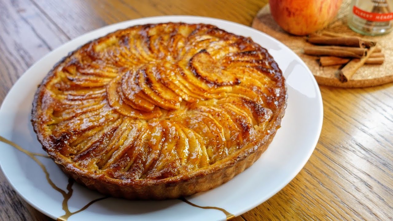 【タルトの基本】りんごのタルト、タルト オー ポムの作り方。How to make apple tart 【French pastry technique】/English subtitles