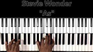 Video thumbnail of "Stevie Wonder "As" Piano Tutorial"