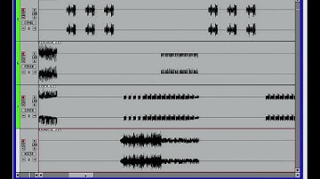 StarTrack Audio Editor on Hades060 with TOS - playing 16 downmixed tracks solo and all together
