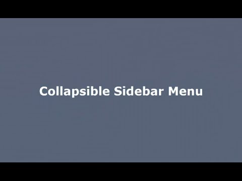 Collapsible Sidebar Menu